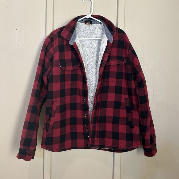 Tailor Vintage Mens Jacket Large Plaid Warm Thick Pockets Sherpa Lined Heritage - Picture 1 of 14